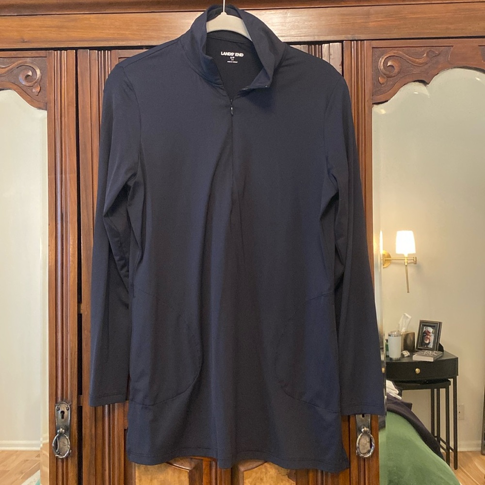 Black Lands’ End swim cover-up with pockets size small